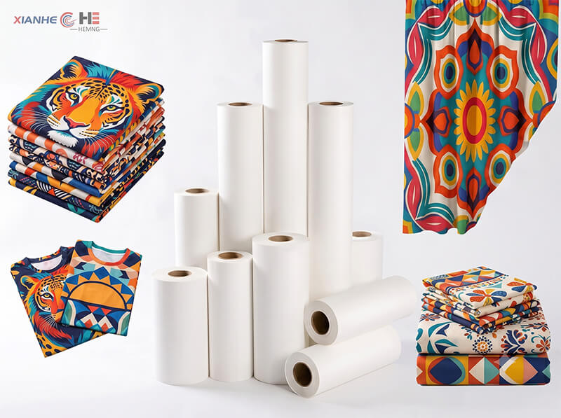 View Sublimation Transfer Paper Specifications Sublimation paper rolls and custom printed textile samples