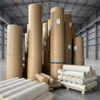 Virgin wood pulp jumbo rolls in custom baking paper factory warehouse