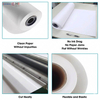 Close-up technical details of high-quality sublim paper showing smooth coating, produced by top sublimation paper manufacturers in China