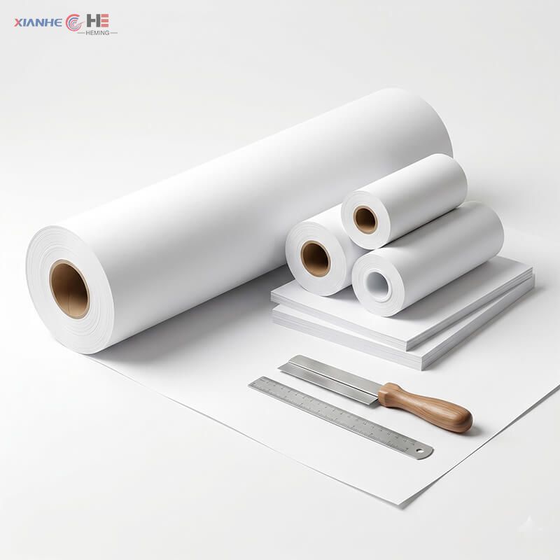 blank lightweight sublimation transfer paper roll and testing sheets