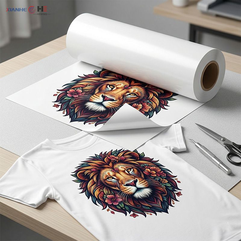 applying fast dry sublimation paper for shirts with vivid color transfer