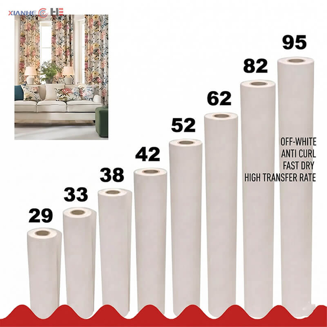 various widths of industrial sublimation paper rolls