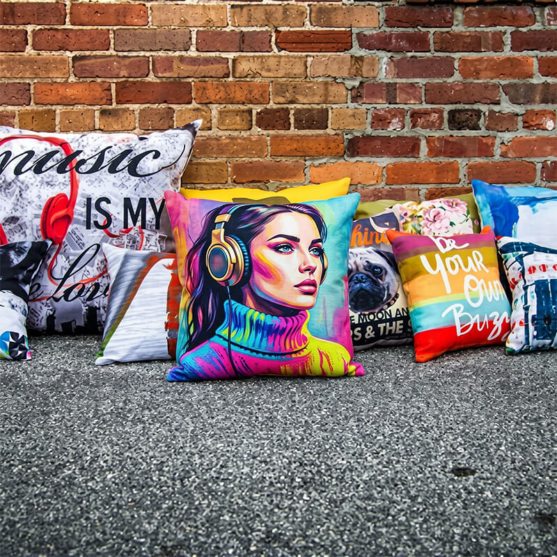 Heavy weight heat transfer paper applied to home furnishing textiles and cushions