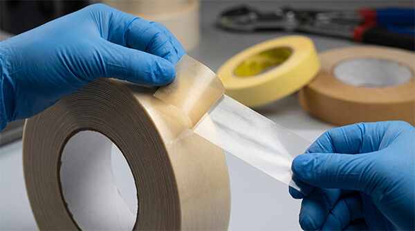 Translucent glassine paper used as double-sided industrial tape backing
