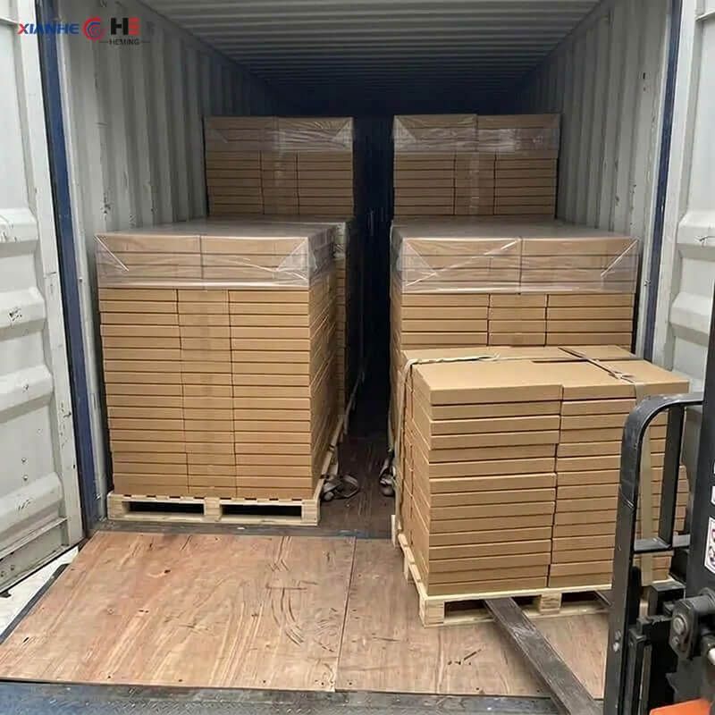 Factory palletized air fryer disposable paper liner wholesale orders loading into ocean shipping container