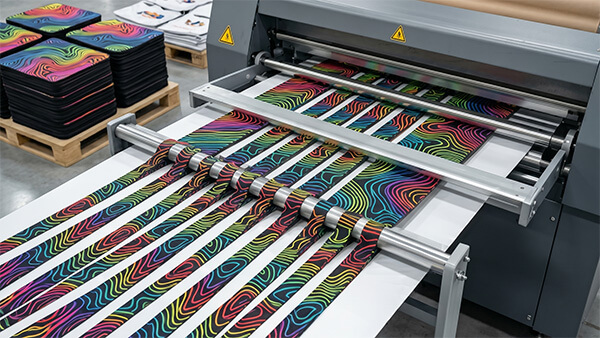 Continuous rotary heat press machine processing sublimation blanks wholesale orders