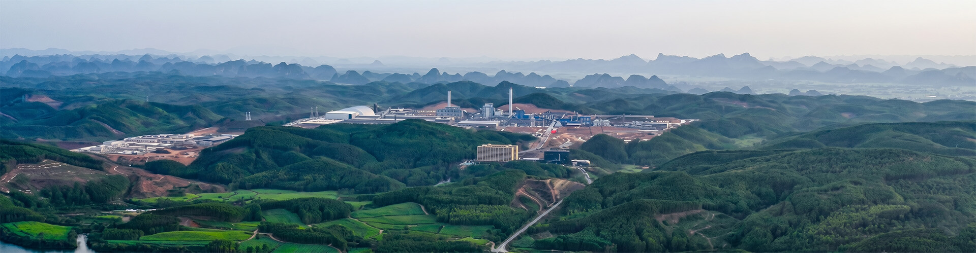Aerial view of Heming Paper sublimation paper manufacturing facility