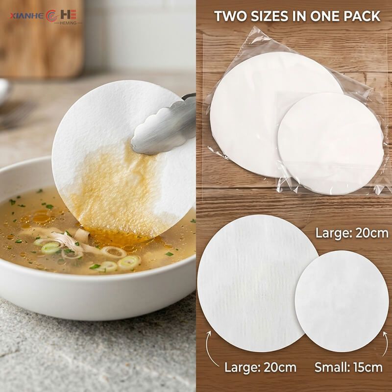 58 GSM Food-Grade Oil Absorbing Paper for Food & Soup Degreasing