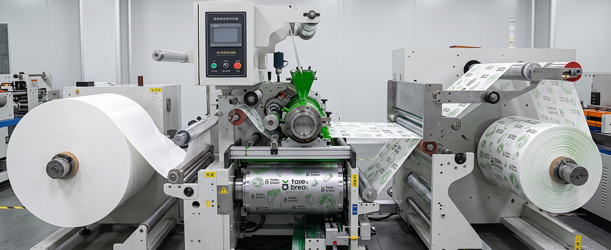High-speed rotogravure printing machine processing lightweight greaseproof paper roll