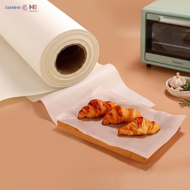 Non-stick heat-resistant silicone parchment paper for commercial oven baking croissants