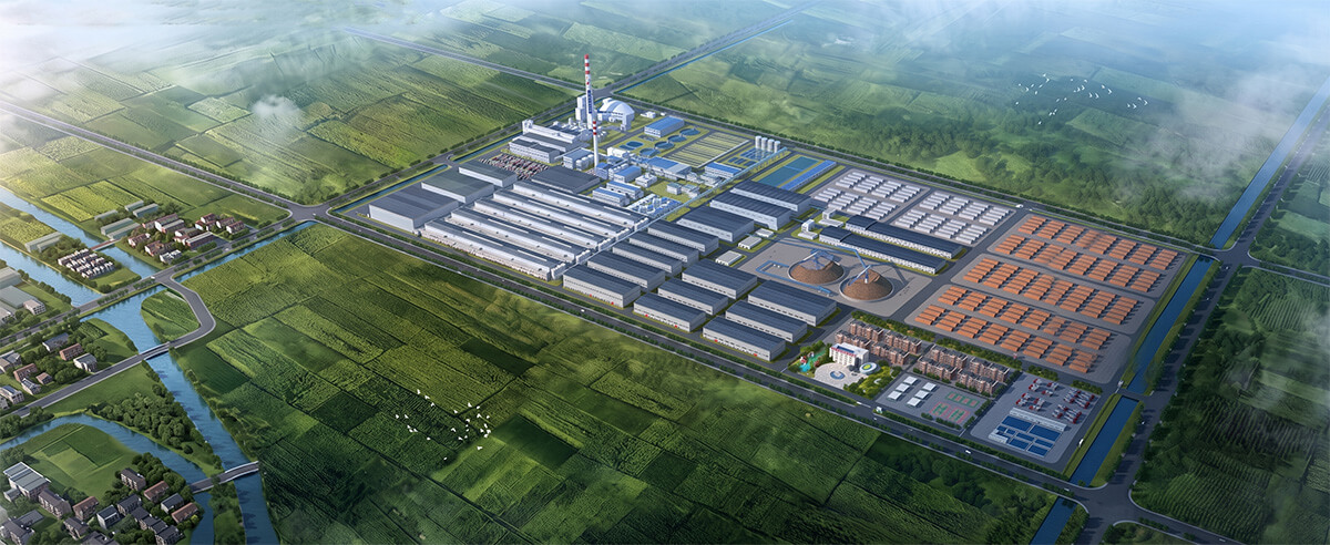 Aerial view of the China textile printing paper factory highlighting massive production scale
